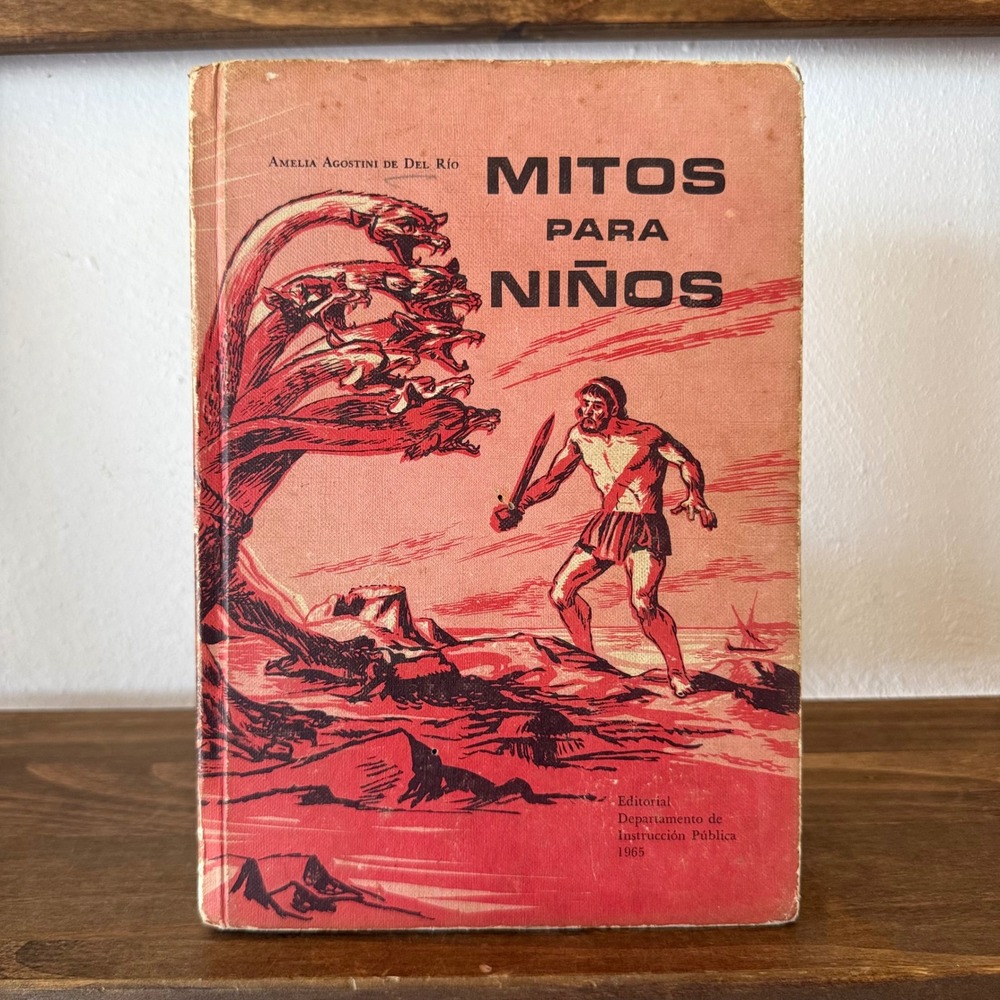 Vintage 1965 Mitos Para Niños Amelia Agostini del Río Puerto Rico Myth Book